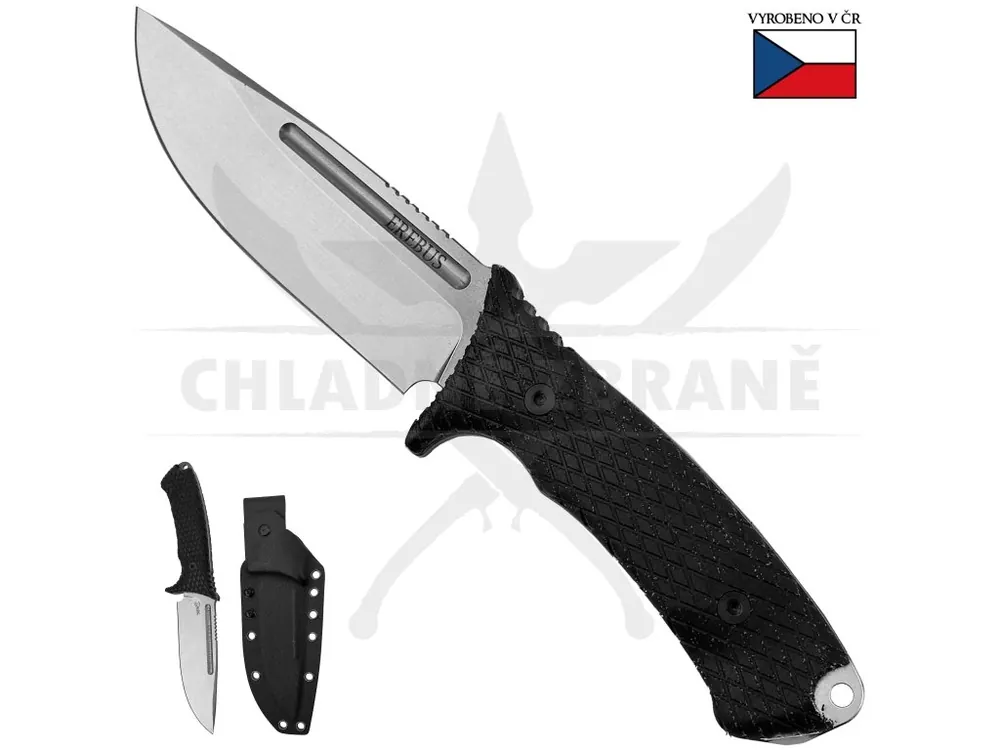 Levný Armádní pevný nůž "EREBUS - STONEWASHED" s kydexovým pouzdrem