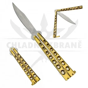 Balisong "GOLD FLIP" zlatý Nízká Cena
