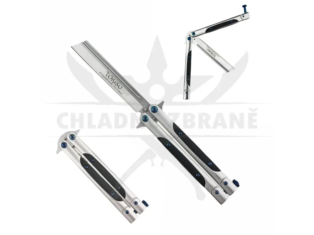 Horká Nabídka Balisong "TANTO PROFI" Stříbrný