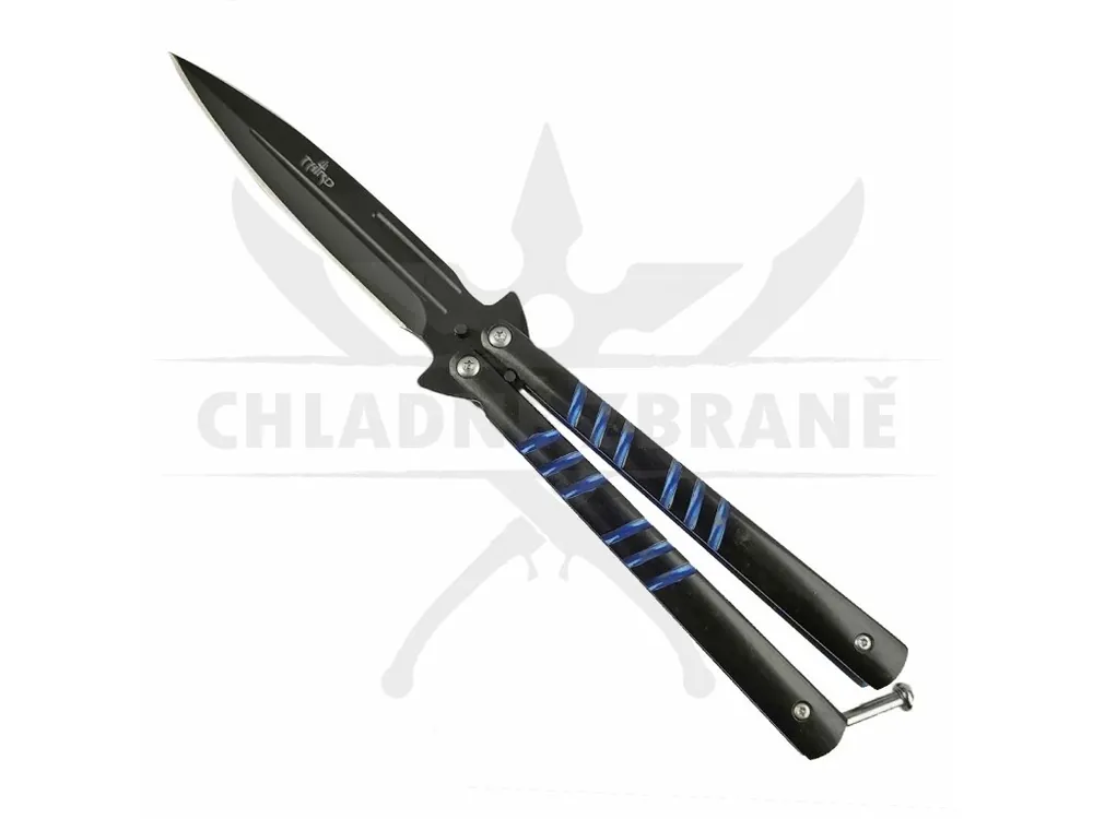 Balisong/motýlek "LINE OF BLUE COLOR" Značkový