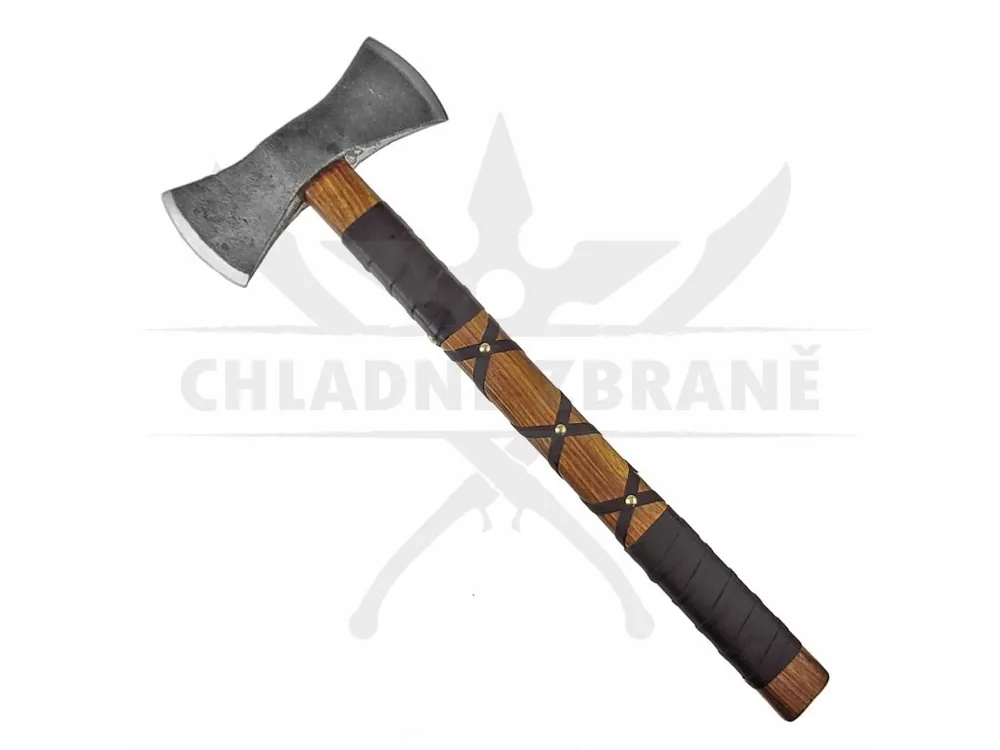 Finální Výprodej Barbarská obousečná sekera "BARBAR WARCHIEF" kovaná!