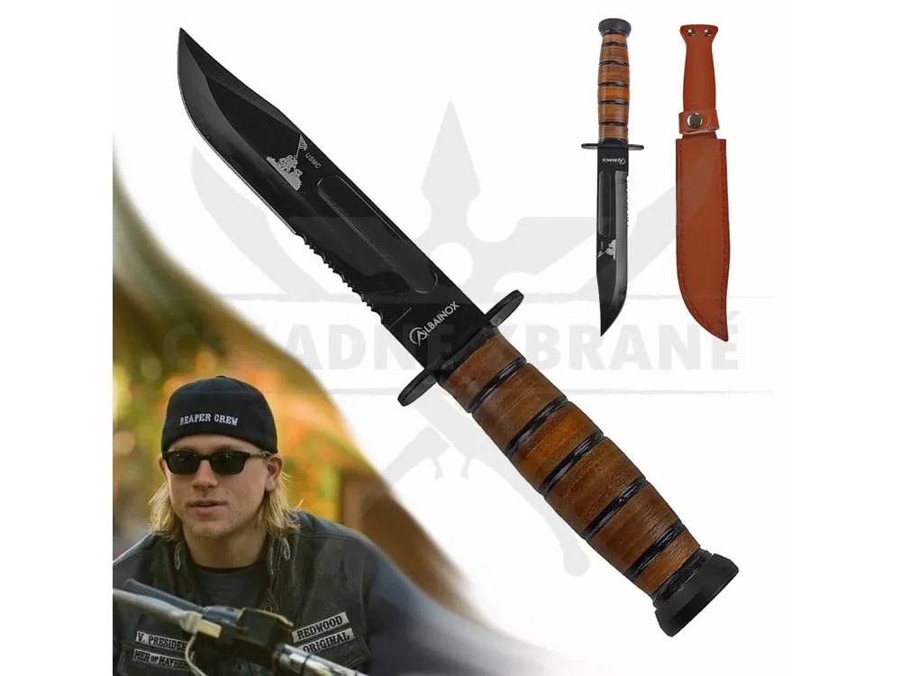 Horká Nabídka Bojový pevný nůž "ALBAINOX WARRIOR"