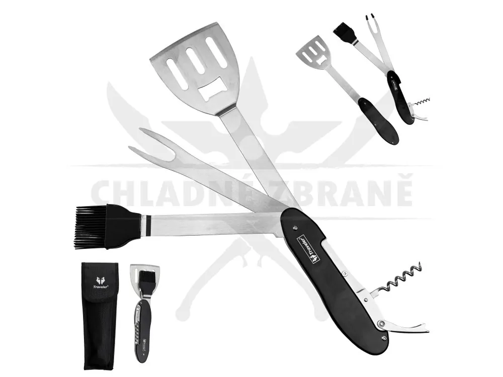 Cestovní grill sada "BARBECUE BOSS" 5in1! Omezená Nabídka