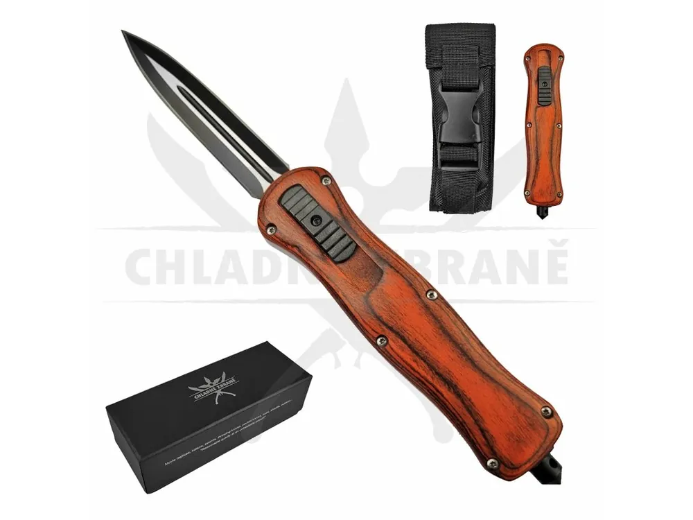 Čelní vystřelovací nůž "WOODEN SHOOTER" Horká Nabídka
