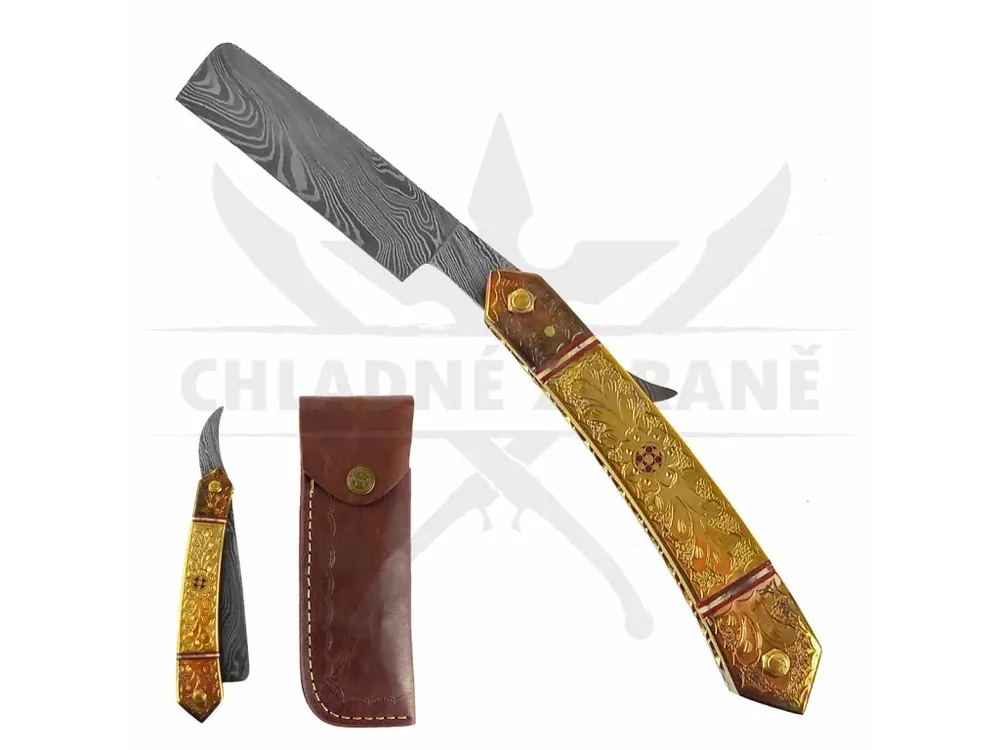Damašková břitva "GOLDEN SHAVE" Přímo Od Výrobce