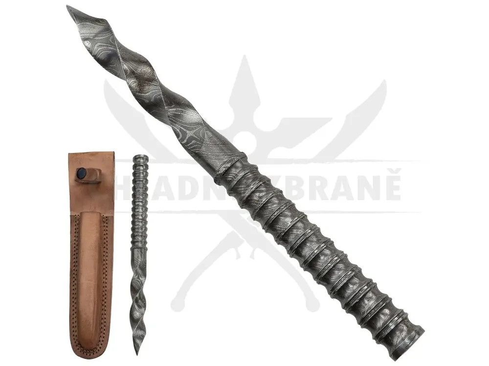 Damašková spirálovitá dýka "SPIRAL DAMASCUS" s pouzdrem Ihned K Objednání