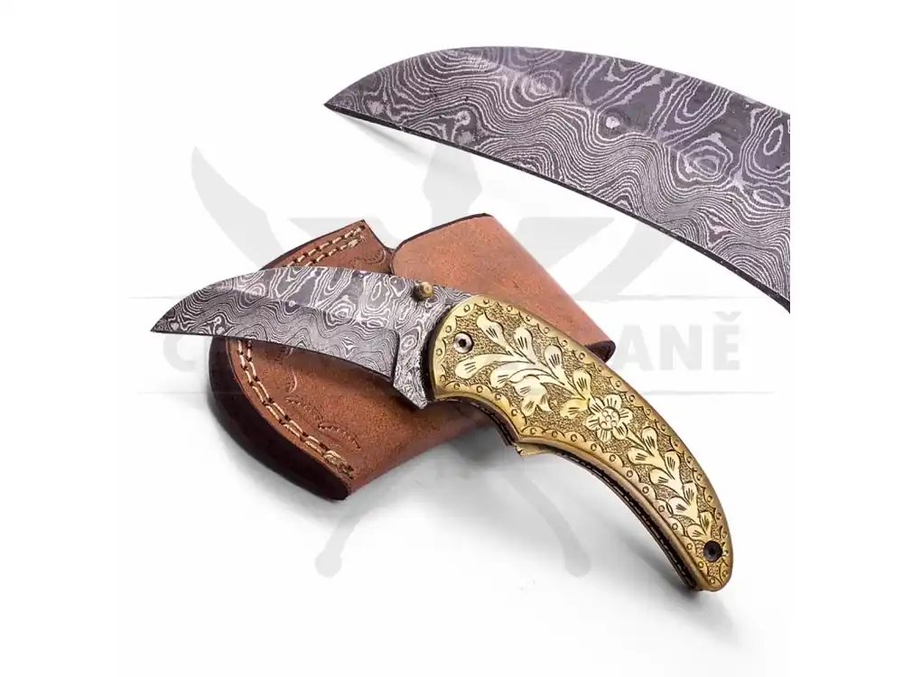Damaškový zavírací nůž "ROSE THORN" Nová Kolekce