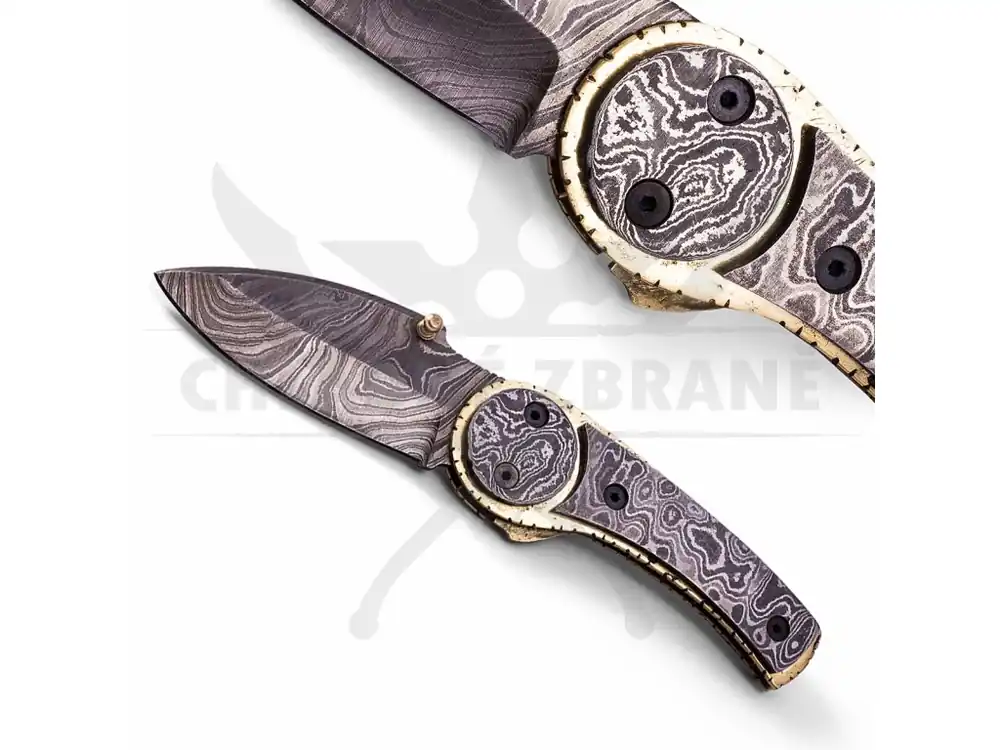 Nejprodávanější Damaškový zavírací nůž "STEAMPUNK"