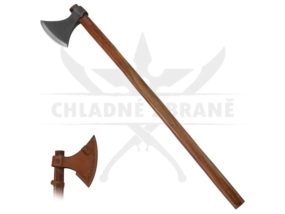 Dlouhá sekera "VIKING RAIDER" na kontaktní šerm s pouzdrem Tovární Cena