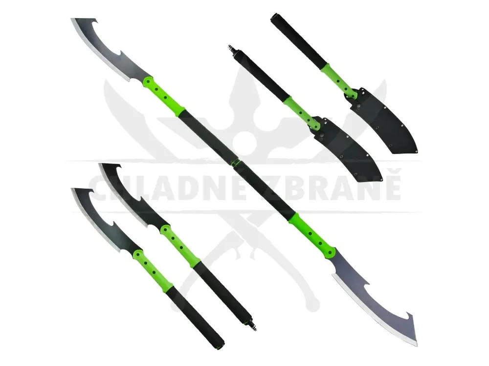 Časově Omezené Dvojitá postapo mačeta "ZOMBIE SPEAR" s pouzdrem