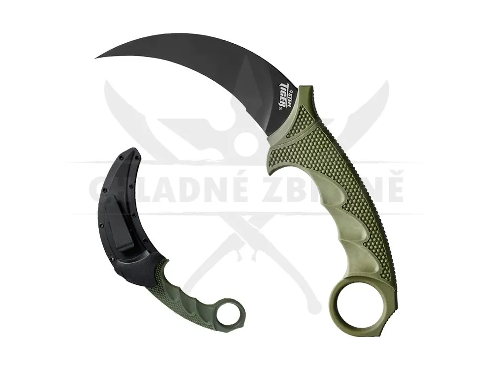 Karambit "STEEL TIGER OLIVE" Cold steel - s pouzdrem Zlevněný