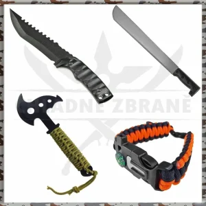 Limitovaná survival sada "BUSHCRAFT-PRO" 4 kusy! Tovární Cena