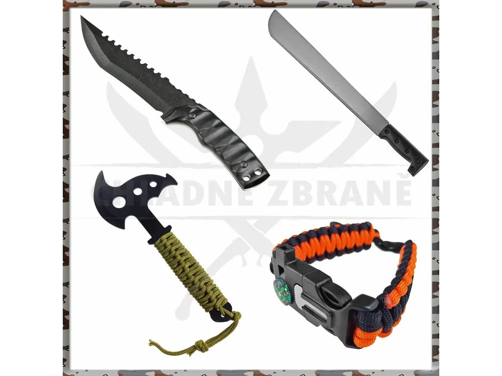 Limitovaná survival sada "BUSHCRAFT-PRO" 4 kusy! Tovární Cena