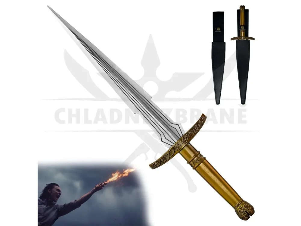 Lokiho dýka "LAEVATEINN DAGGER" s pouzdrem - Loki Expresní Doručení
