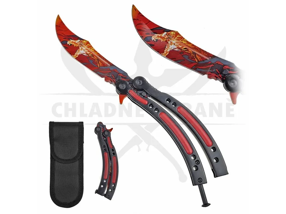 Luxusní balisong "COUNTER STRIKE RED" červený Přímo Od Výrobce