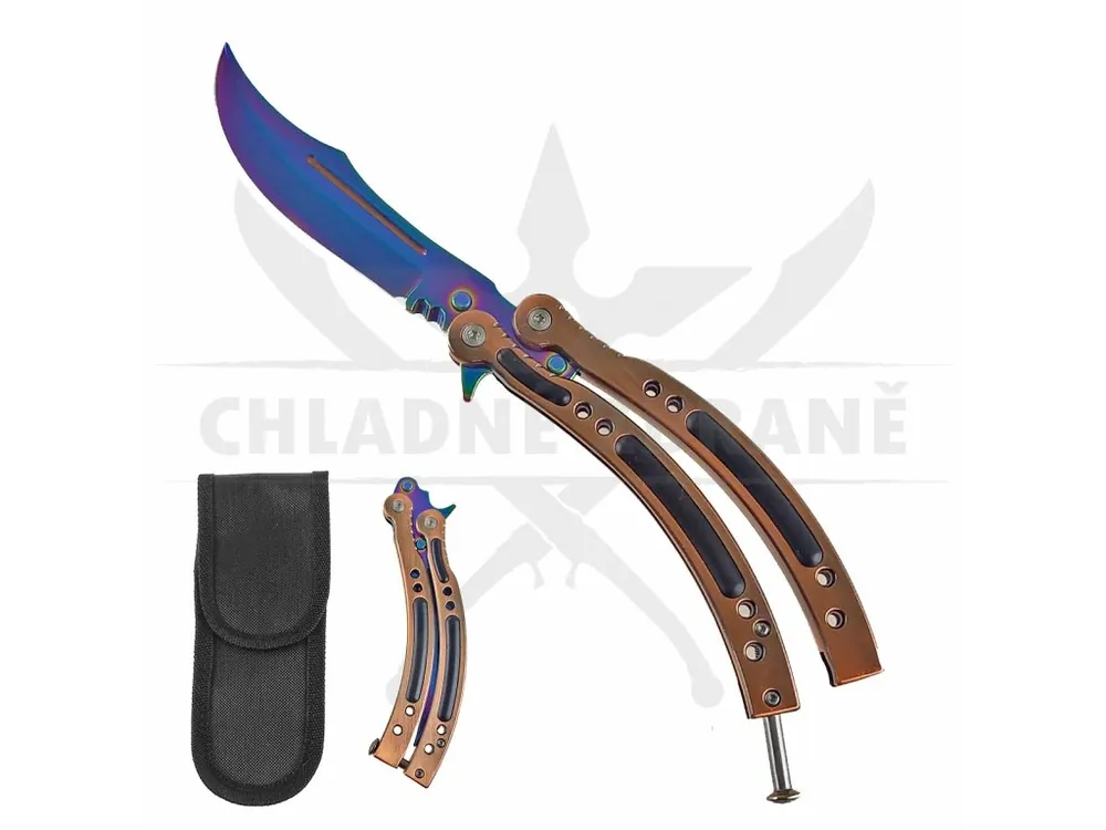 Luxusní balisong "CS GO DUST 2 - FADED" s pouzdrem Nejprodávanější