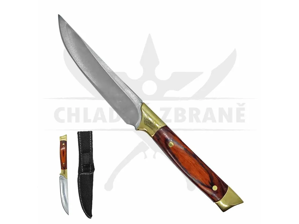 Vrácení Zdarma Luxusní pevný mini nůž "OLD SHAMAN" s pouzdrem!