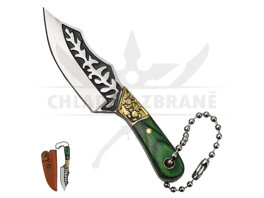 Zlevněný Malý pevný nožík "FINGER CHOPPER" s pouzdrem