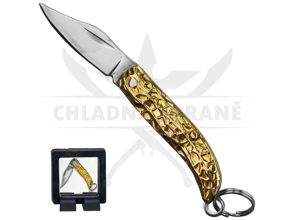 Speciální Cena Malý zavírací nožík "GOLDEN MINI" s výstavním rámečkem