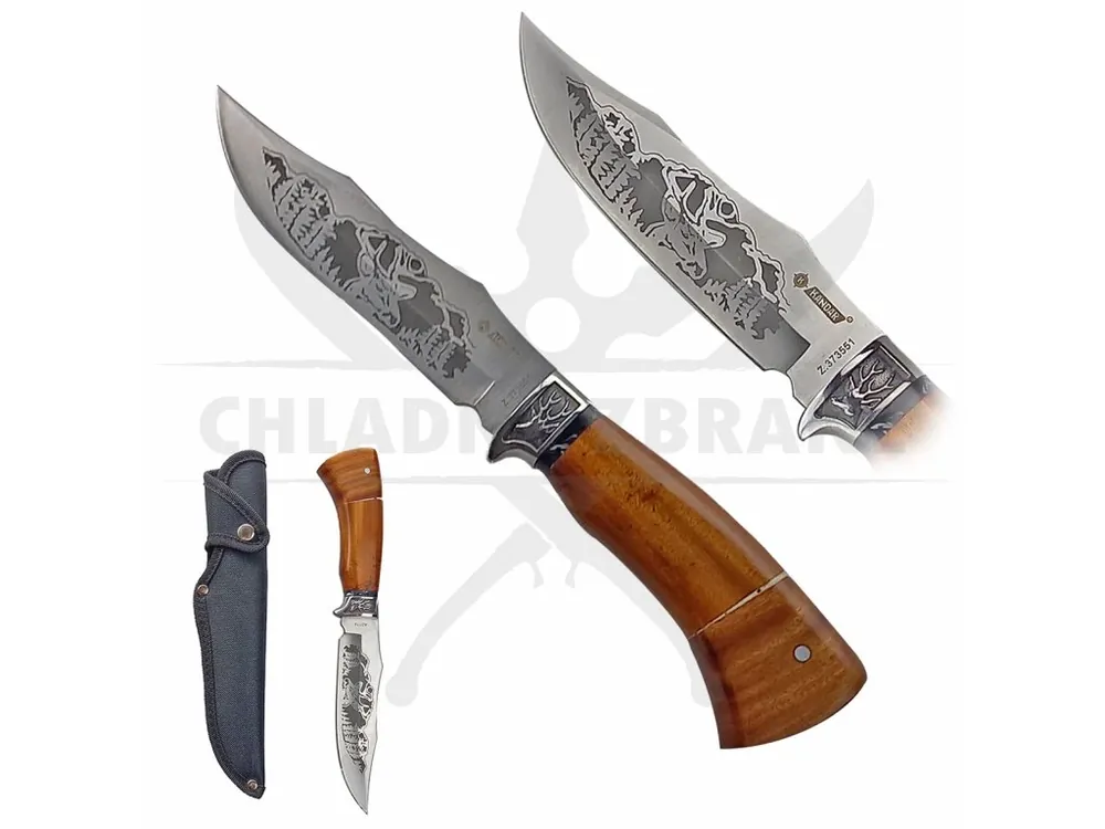 Přímo Od Výrobce Masivní pevný nůž "MOUNTAIN DEER" s pouzdrem