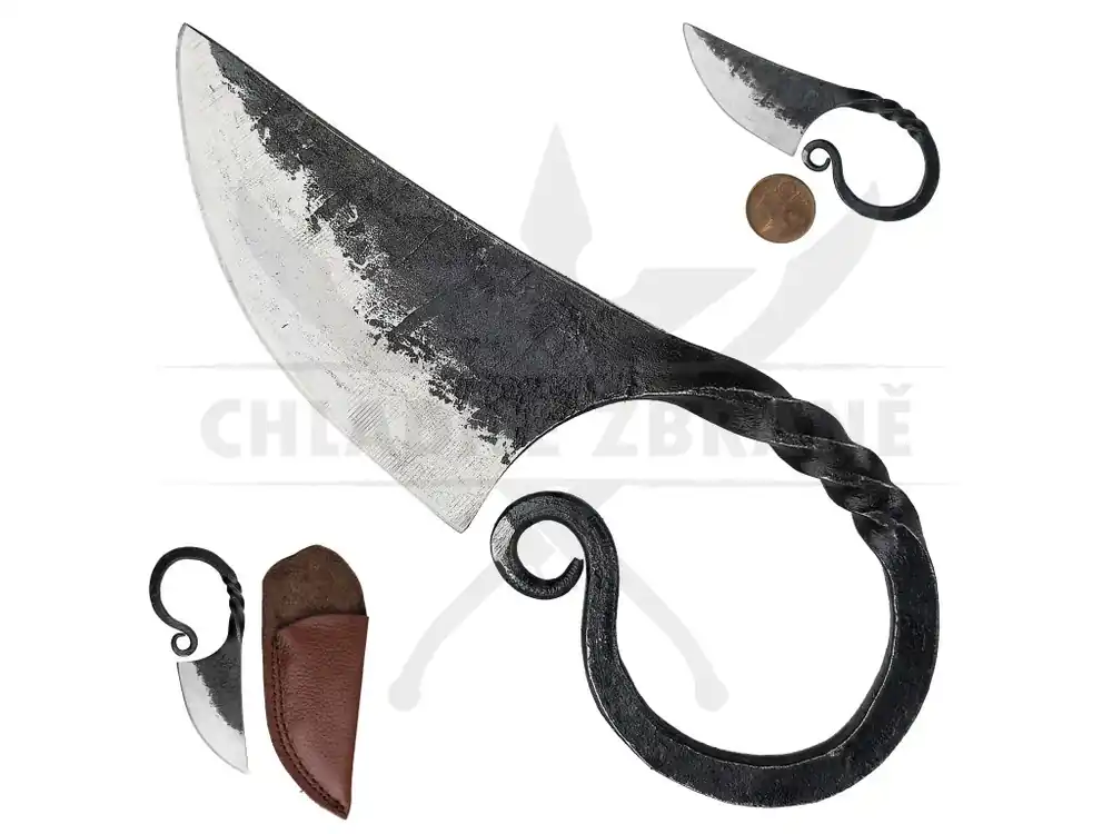 Mini kovaný keltský nůž "CELTIC FORGE MINI" s koženým pouzdrem Nejprodávanější