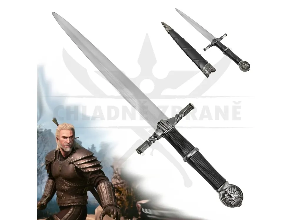 Akční Cena Miniatura Zaklínačova meče/dýka "WITCHER‘S MINI STEEL SWORD"