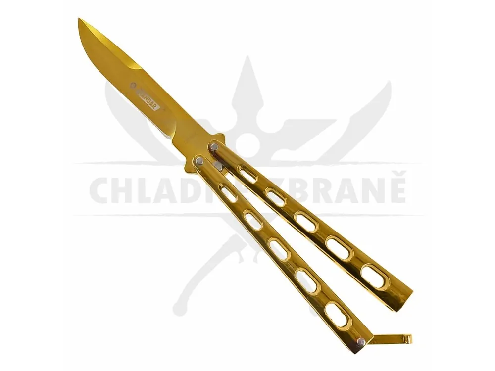 Hit Sezóny Motýlek "KANDAR GOLD" celokovový - lesklý!