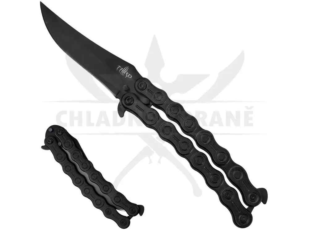 Motýlek/balisong "CHAIN OF DARKNESS" - ostrý Rychlé Dodání