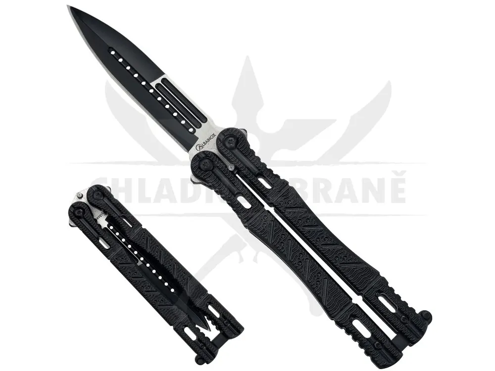 Ostrý balisong "NIGHT FIGHTER BLACK" Sezónní Sleva
