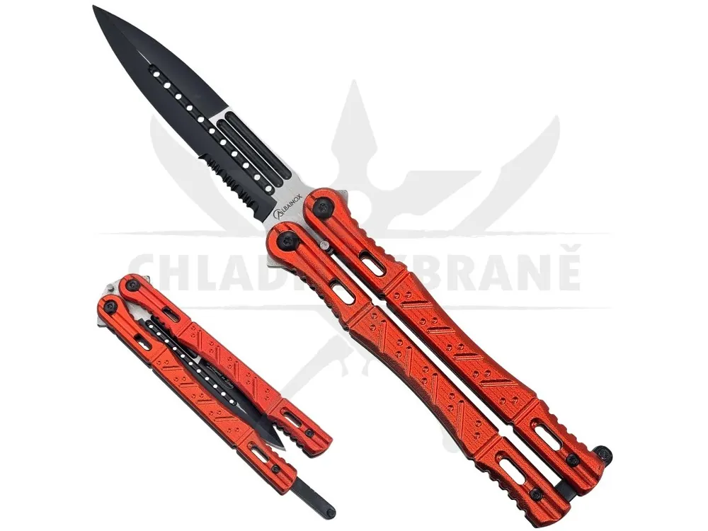 Ostrý balisong "ORANGE DANGER" Tovární Cena