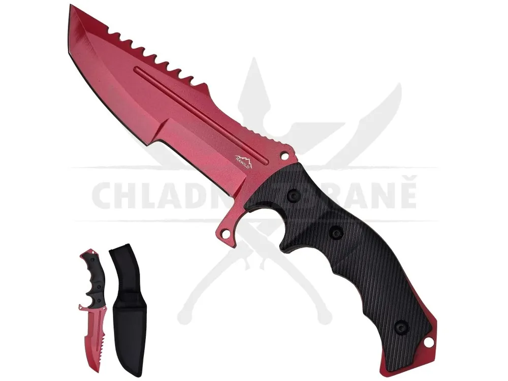 Omezená Nabídka Pevný nůž "HUNTSMAN RED" s pouzdrem - CS GO