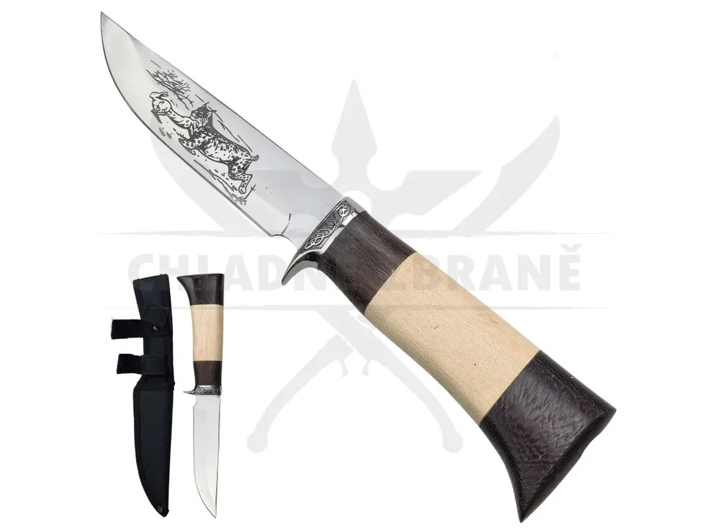 Oblíbený Pevný nůž "LYNX HUNTER" s pouzdrem
