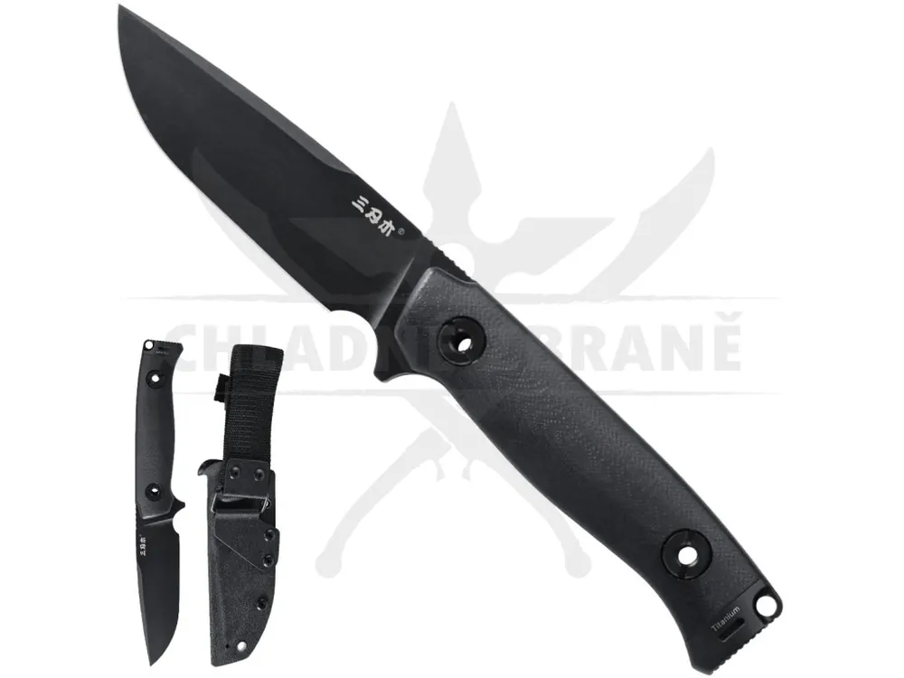 Nejlepší Cena Pevný nůž "SRM S795-2 BLACK TITAN" s kydexovým pouzdrem