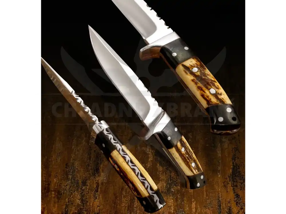 Pevný nůž "STAG HUNTER" s koženým pouzdrem Nakupujte Hned