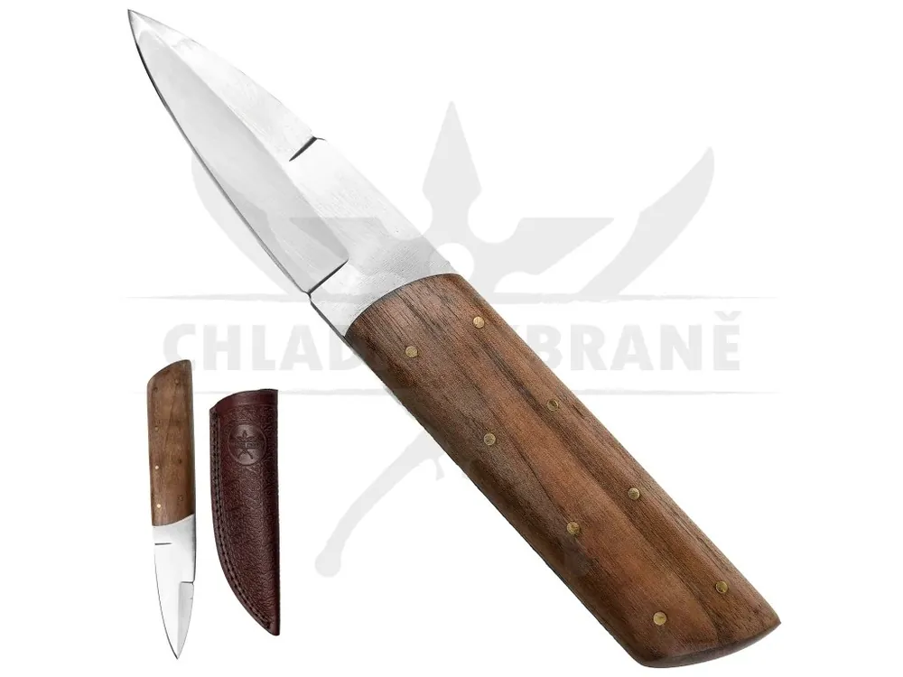 Originální Pevný nůž "WOODLAND RANGER" s koženým pouzdrem