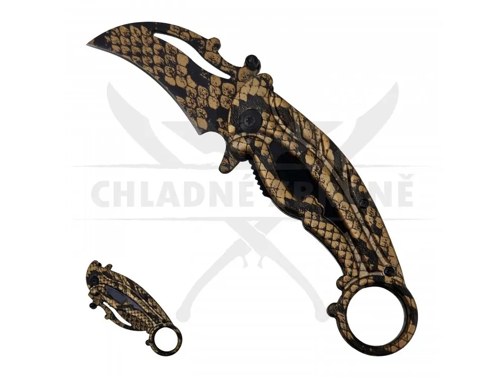 Tovární Cena Poloautomatický kapesní karambit "RATTLESNAKE"