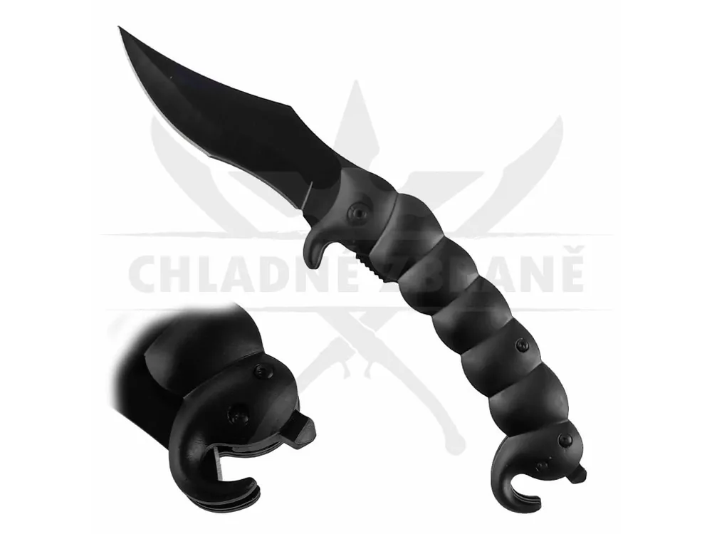 Poloautomatický nůž "BLACK SCORPION" záchranářský Finální Výprodej