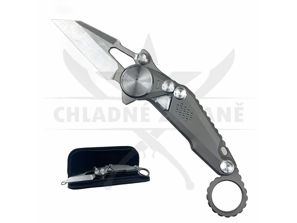 Prémiový zavírací karambit "SILVER NEXUS" s pouzdrem Sleva