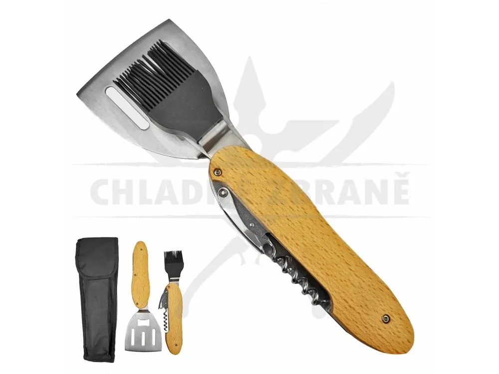 Skládací outdoor grilovací sada "FOREST CHEFMASTER" 6v1 Akční Nabídka