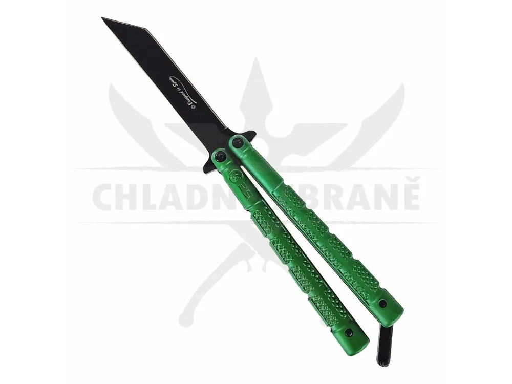 Bezpečná Platba Skutečně festovní Balisong "GREEN TANTO"