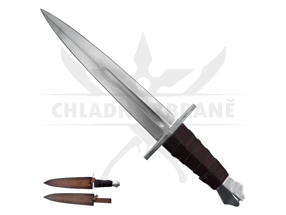 Středověká dýka "OATHKEEPER" s koženým pouzdrem Bezpečná Platba