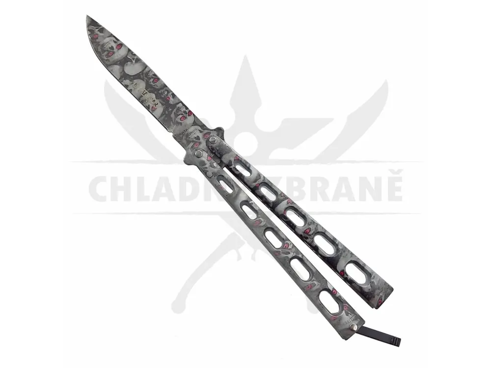 Výprodej Stylový Balisong "SPACE OF SKULLS"