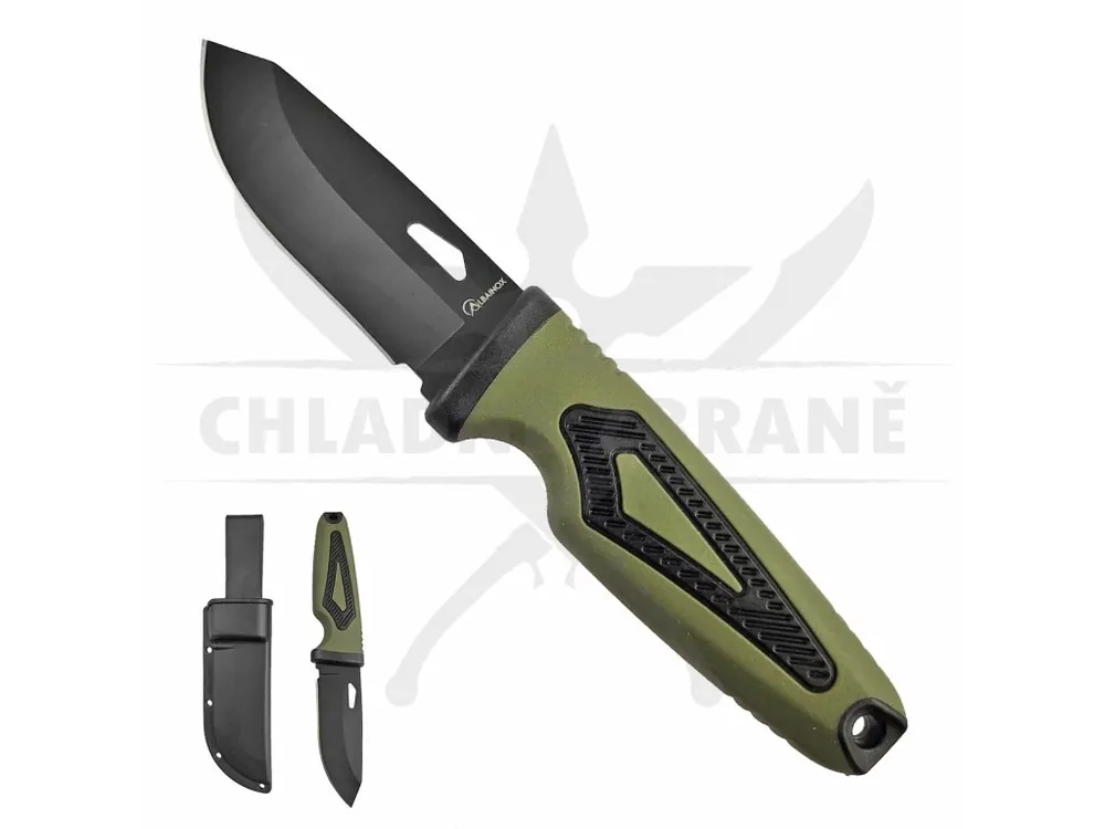 Cenový Hit Taktický pevný nůž "SOLDIER GREEN" s plastovým pouzdrem
