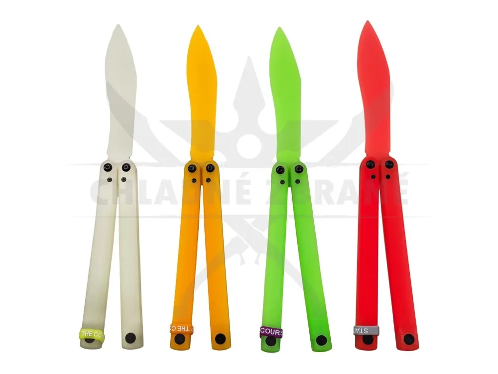 Tréninkový balisong "NEONOVÁ SVĚTLUŠKA" - Fluorescenční Sleva