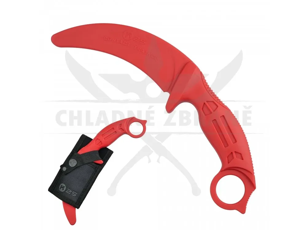 Značkový TRÉNINKOVÝ KARAMBIT ‘‘K25 MASTER COMBAT‘‘ ČERVENÝ