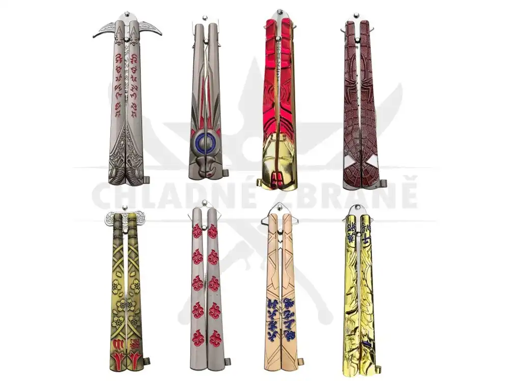 Tréninkový motýlek "FANTASY BALISONG" - 8 druhů! Zlevněný