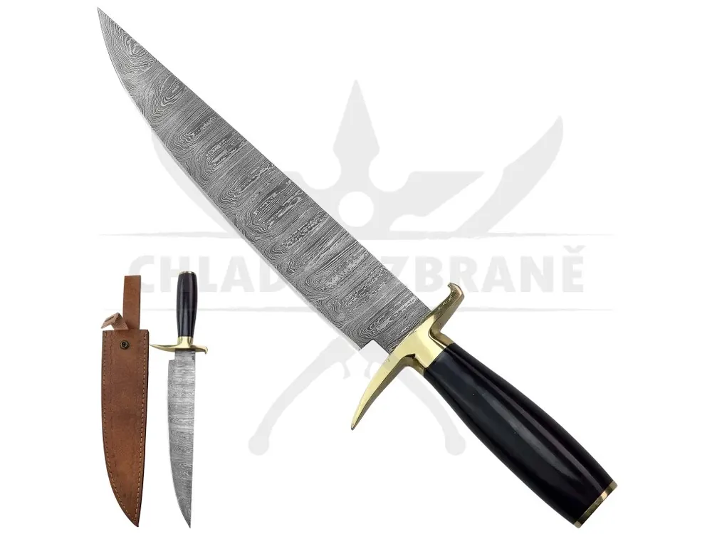 Velký lovecký nůž "ROYAL BOWIE" s koženým pouzdrem Novinka
