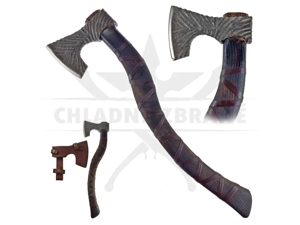 Akce Vikingská sekera "JÖRMUNGANDR" ručně kovaná