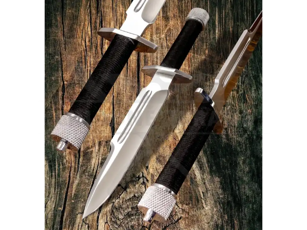 Must-Have Vojenský nůž "MILITARY COMBAT KNIFE" s koženým pouzdrem