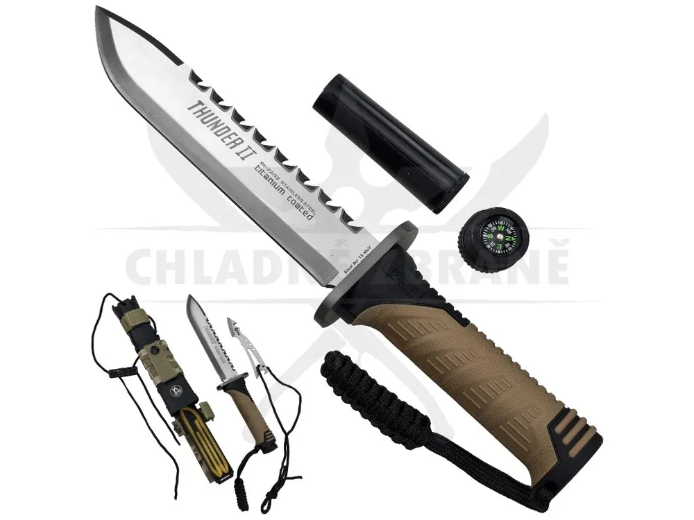 Nejlepší Cena Vojenský nůž "RUI THUNDER TWO COYOTE" na přežití
